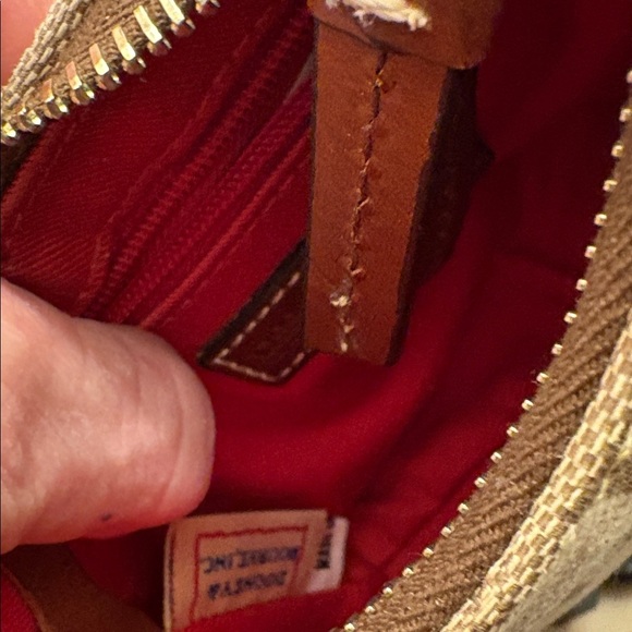 Dooney & Bourke Beige and Brown Itty Bitty Bag - Picture 8 of 9